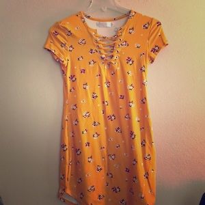 Yellow flower dress